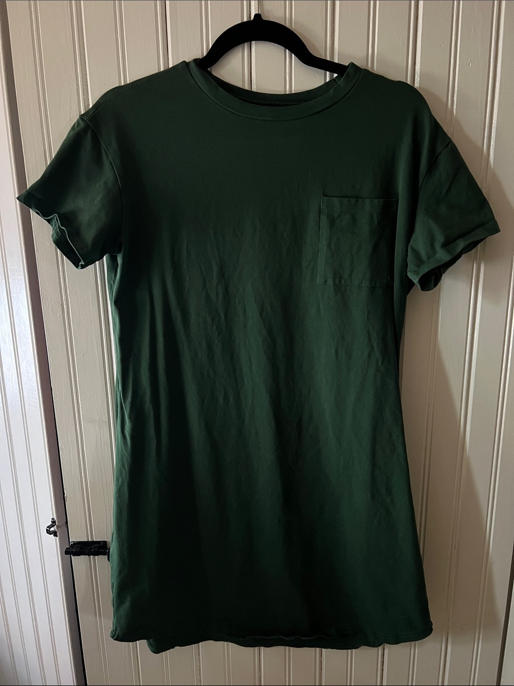 Forest Green Pocket Tee Dress